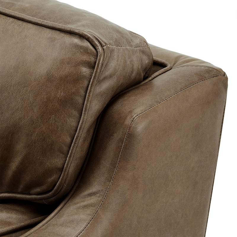Darius Tan Oxford Leather Sectional Sofa by iNSPIRE Q Modern
