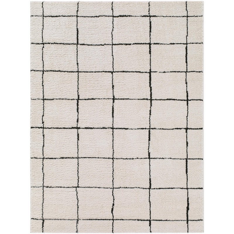 Elle Decor x Livabliss Rivoli Modern Area Rug - Cream/Black - 7'10" x 10'