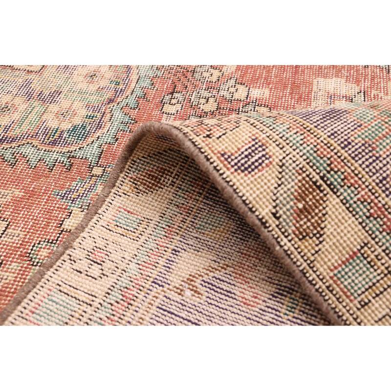 ECARPETGALLERY Hand-knotted Antalya Vintage Dark Copper Wool Rug - 7'10 x 10'8