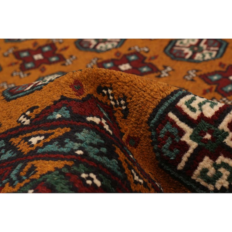 ECARPETGALLERY Hand-knotted Uzbek Kargahi Brown Wool Rug - 4'0 x 6'0