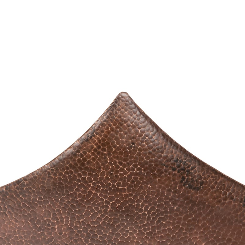 18-in Rectangle Modern Slope Hammered Copper Sink (VREC18MSDB)