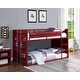 preview thumbnail 3 of 4, Twin/Twin Bunk Bed with Slat System & Safety Guardrail