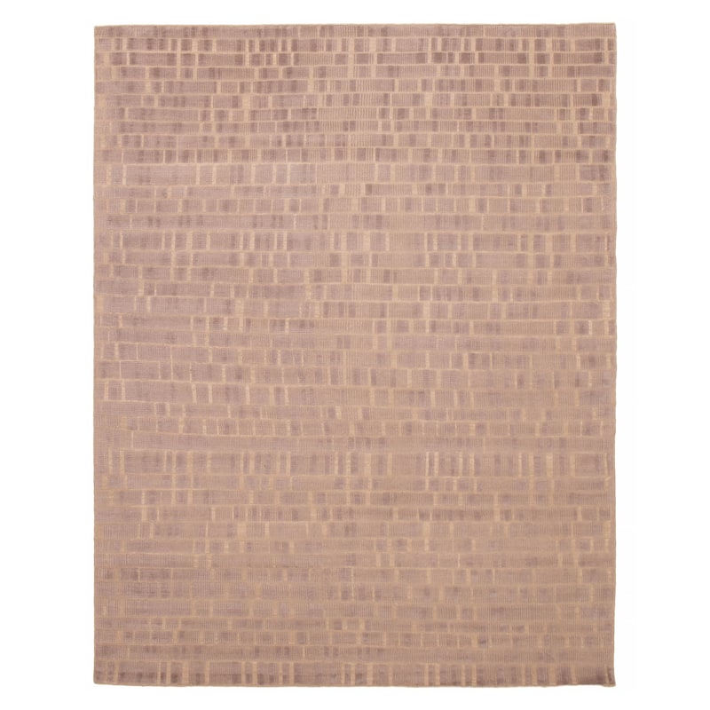 ECARPETGALLERY Hand-knotted Tangier Taupe Wool Rug - 7'10 x 10'0 - Taupe - 7'10 x 10'0