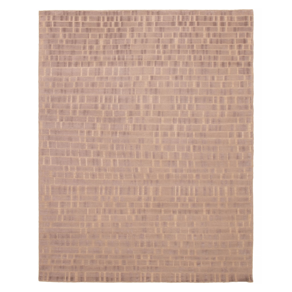ECARPETGALLERY Hand-knotted Tangier Taupe Wool Rug - 7'10 x 10'0