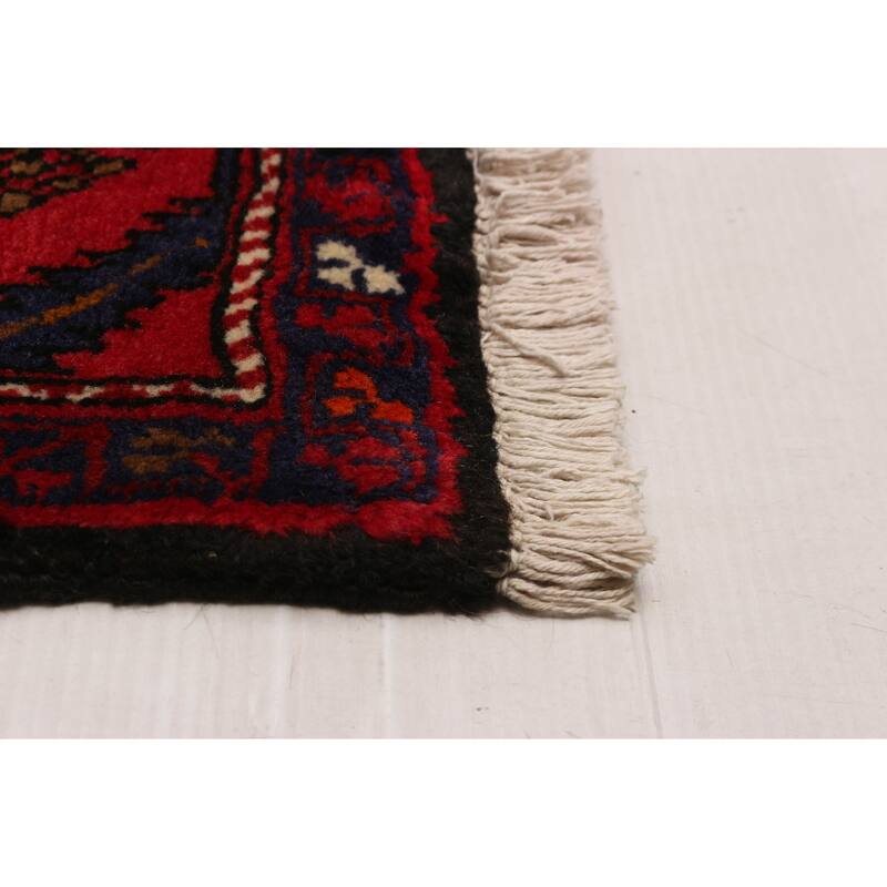 ECARPETGALLERY Hand-knotted Sarabi Cream, Red Wool Rug - 3'2 x 14'5
