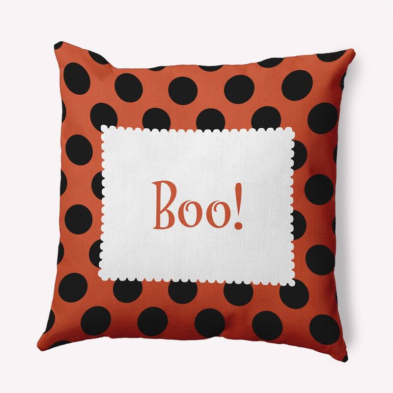 Halloween Boo Dots Accent Pillow - Harvest Orange - 26" x 26"