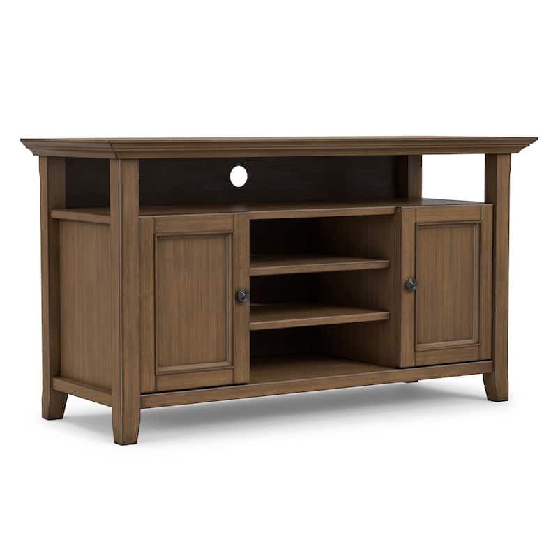 WYNDENHALL Halifax 54 inch Wide Solid Wood Transitional TV Stand - 54'' W x 18.9'' D x 31.9'' H