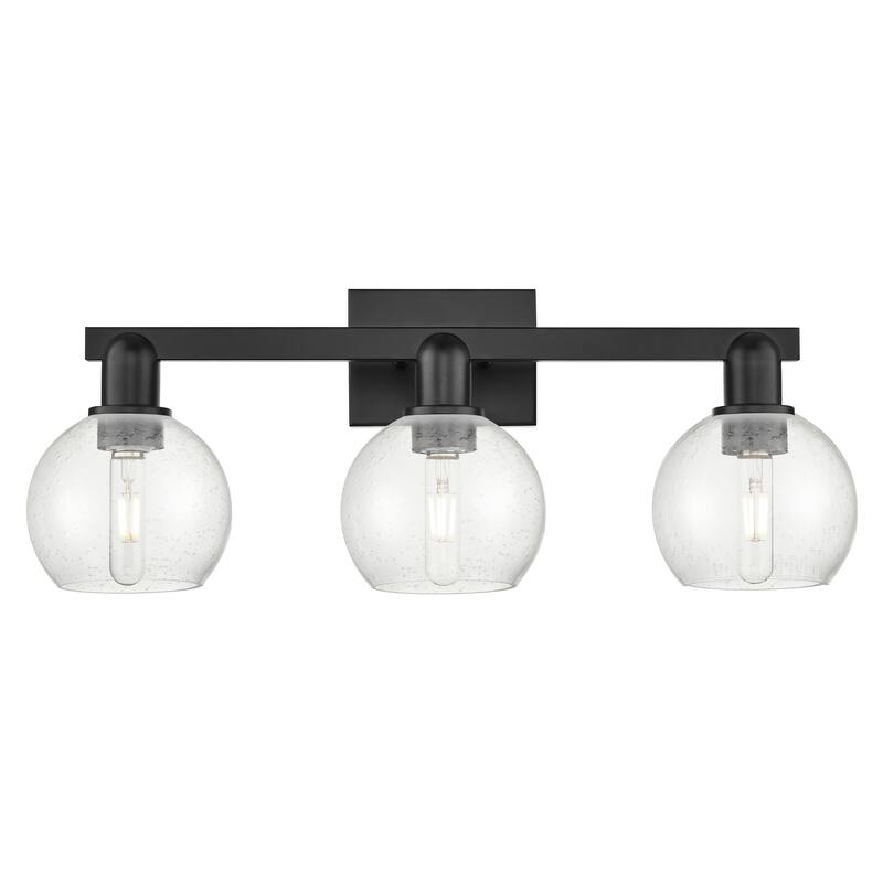 Innovations Lighting Endless Possibilities Arcadia - Athens - 3 Light 25" Bath Vanity Light - Seedy/Matte Black