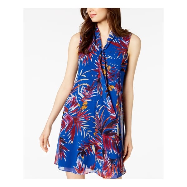 womens blue floral dress