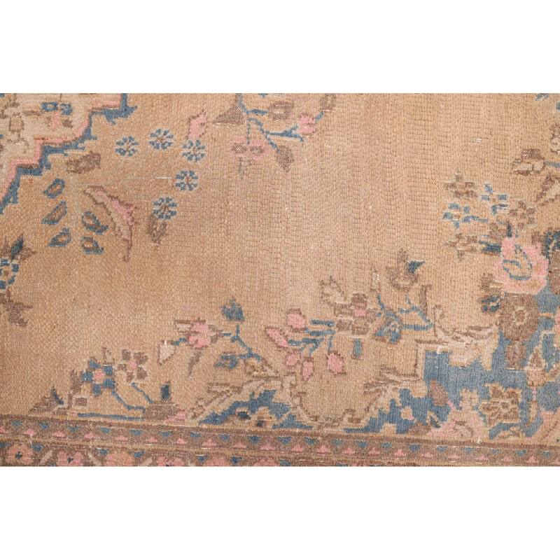 ECARPETGALLERY Hand-knotted Antalya Vintage Tan Wool Rug - 4'3 x 6'5