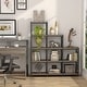 preview thumbnail 10 of 17, Corner Bookshelf 9-cube Stepped Etagere Bookcase - N/A