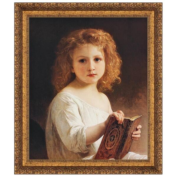 Shop 21x24 The Story Book Design Toscano Portrait Little Girl