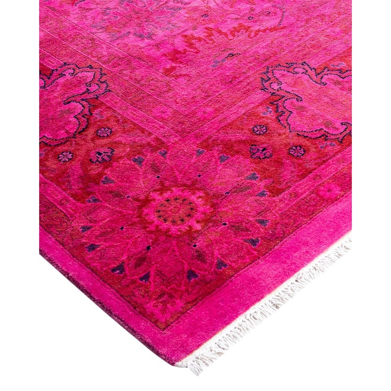 Contemporary Overdyed Wool Hand Knotted Area Rug - 6' 3" x 8' 10"