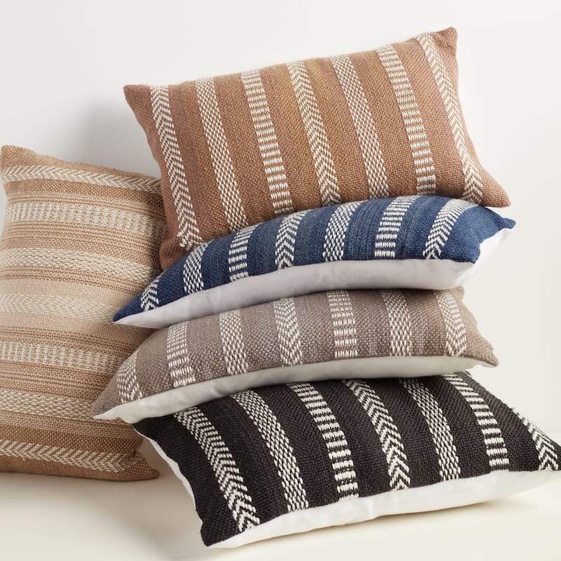Papyrus Striped Indoor/ Outdoor Lumbar Pillow