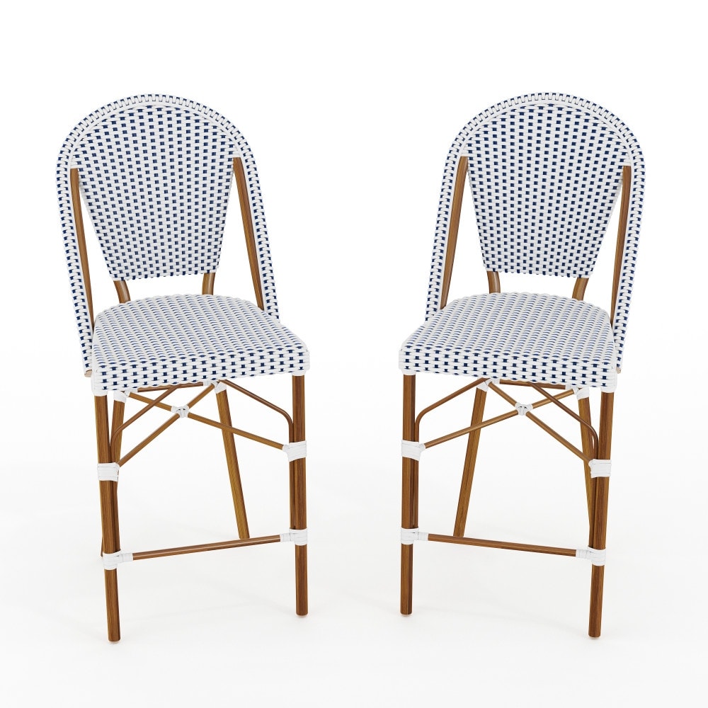 Martha Stewart 2PK All-Weather Stackable Patio Bistro Counter Stools - 18.5"W x 23.25"D x 42"H