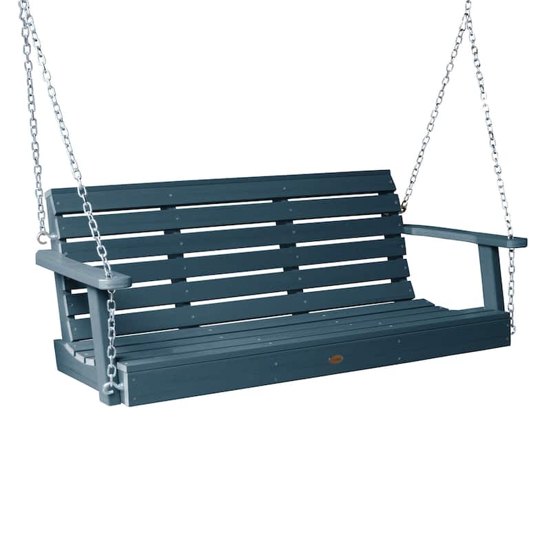 HIGHWOOD Weatherly 5-foot Eco-friendly Synthetic Wood Porch Swing - Nantucket Blue