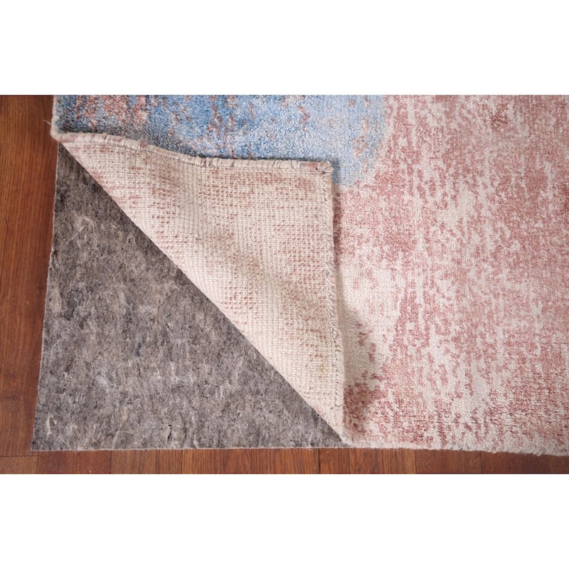 All-Over Abstract Indian Runner Rug Hand-Knotted Wool Carpet - 2'8"x 10'0"