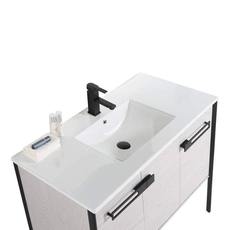 Fine Fixtures Oakville Bathroom Vanity with White Ceramic Sink