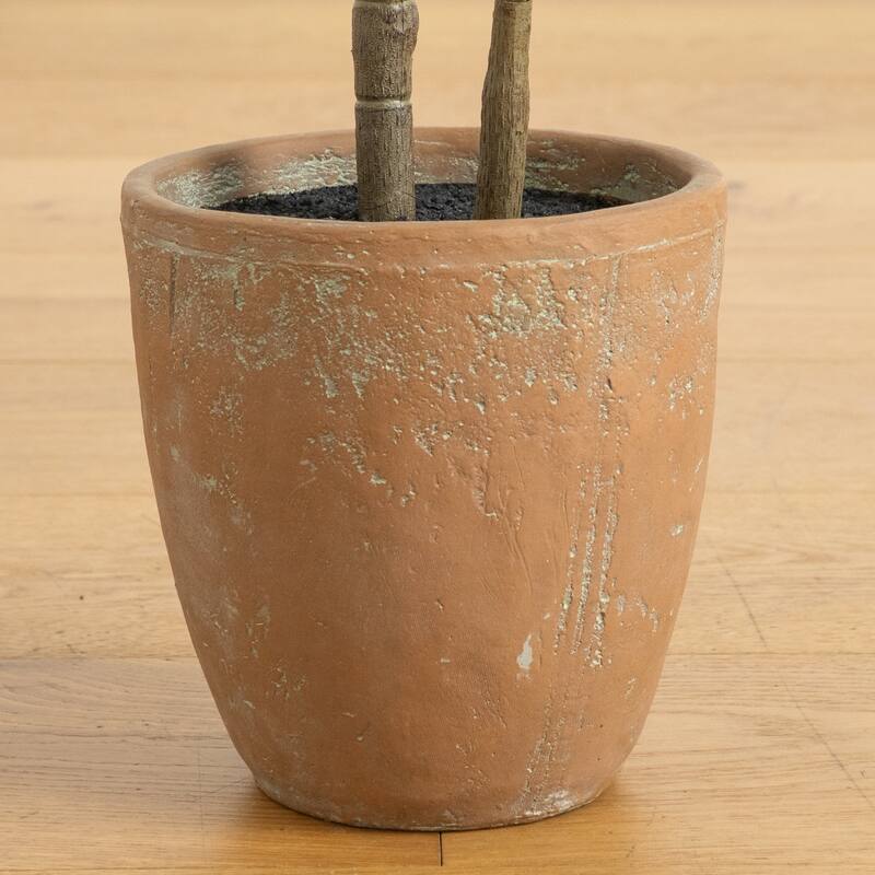 4-ft Artificial Rubber Tree in Decorative Planter