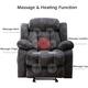 Soft Fabric Power Massage Chair Recliner with Manual Rocker