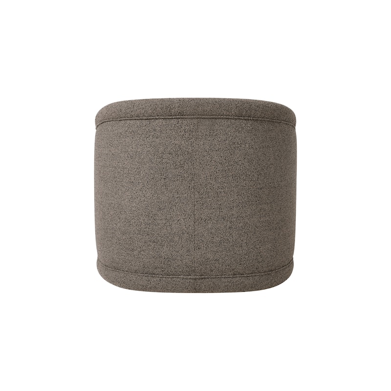 Scott Living - Sabbo Modern Boucle Upholstered 360° Swivel Accent Chair, Walnut-Finished Solid Wood Base & Ergonomic Curved Back