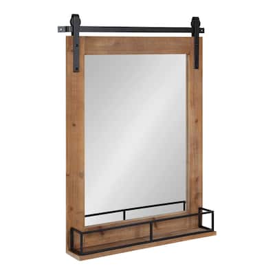 Kate and Laurel Cates Framed Wall Mirror with Shelf