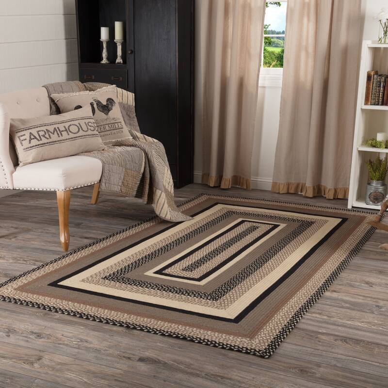 Sawyer Mill Charcoal Jute Rug Rect w/ Pad 60x96 - 60x96 - White