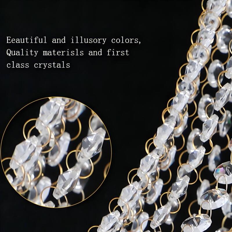 Crystal Chandelier French Empire Ceiling Light with LED Bulbs