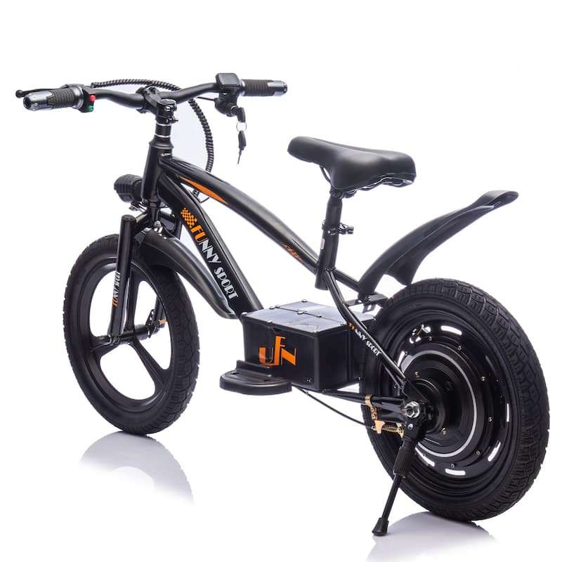 24V Kids Ride On Electric Dirt Bike,300W Super Power Motor,16in Wheels,Adjustable Seat Height,Hand-Operated Brakes