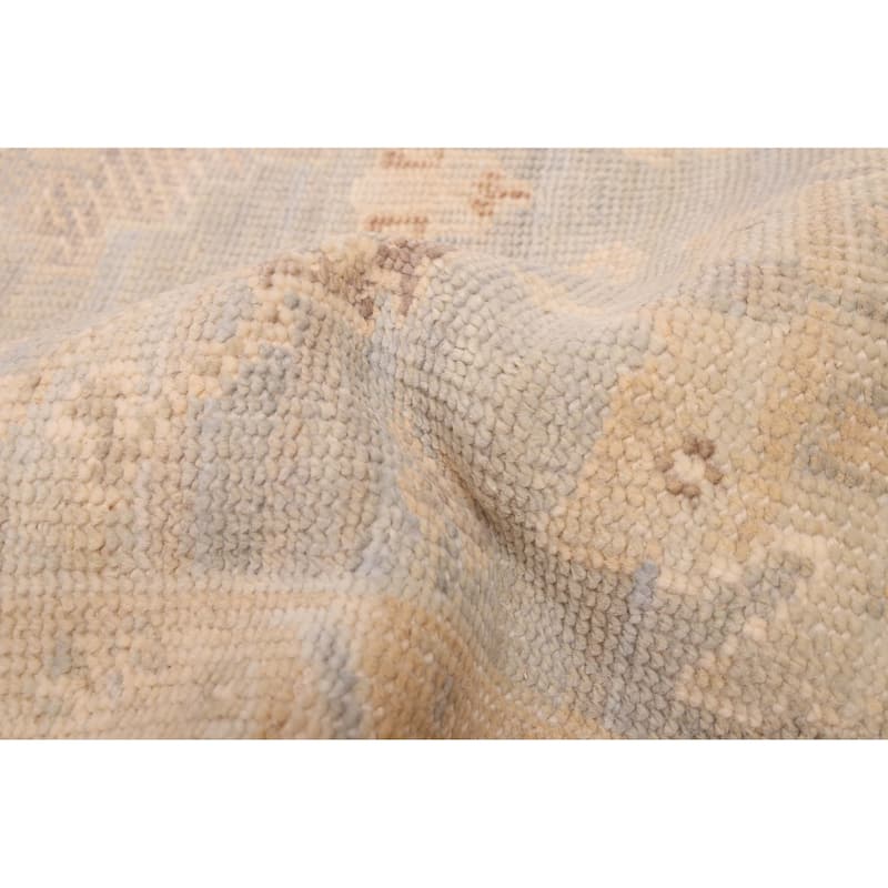 ECARPETGALLERY Hand-knotted Kavya Oushak Light Blue Wool Rug - 9'0 x 11'9
