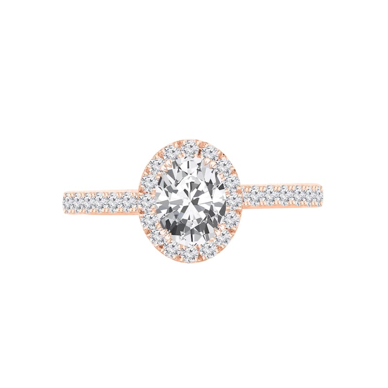 Auriya 14k Gold 1 1/2ctw Oval Halo Diamond Engagement Ring (H-I, I1-I2)