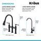 preview thumbnail 63 of 66, Kraus Allyn Traditional 3-Function Bridge Pulldown Kitchen Faucet