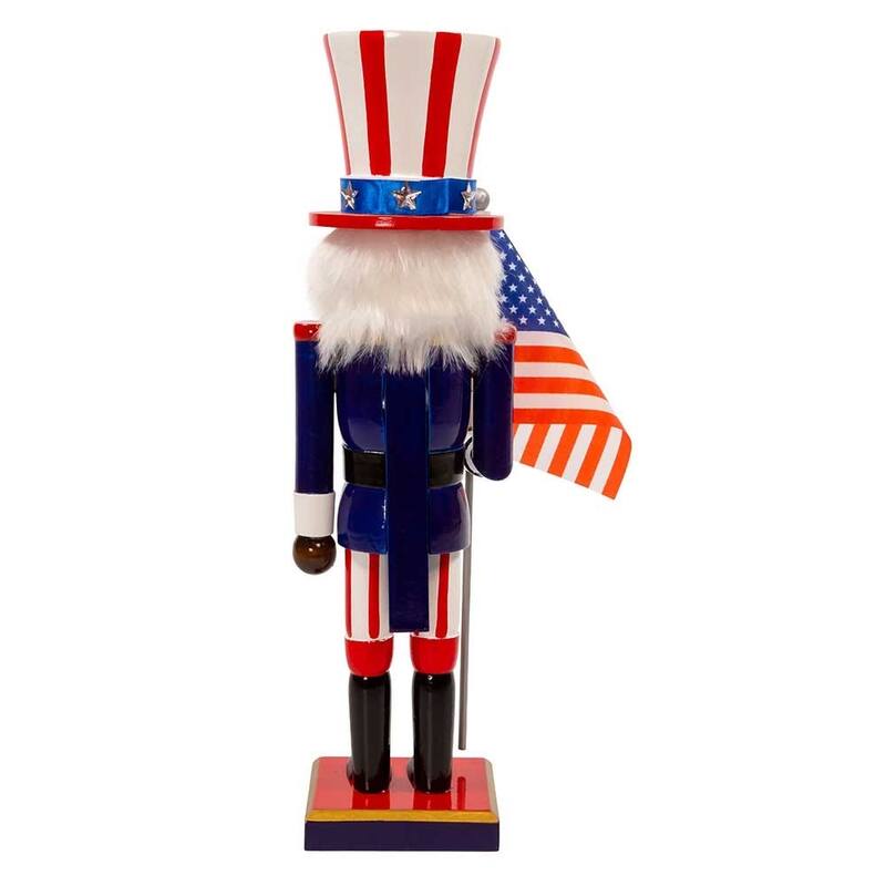 Kurt Adler 15-Inch Patriotic African American Nutcracker - Multicolored