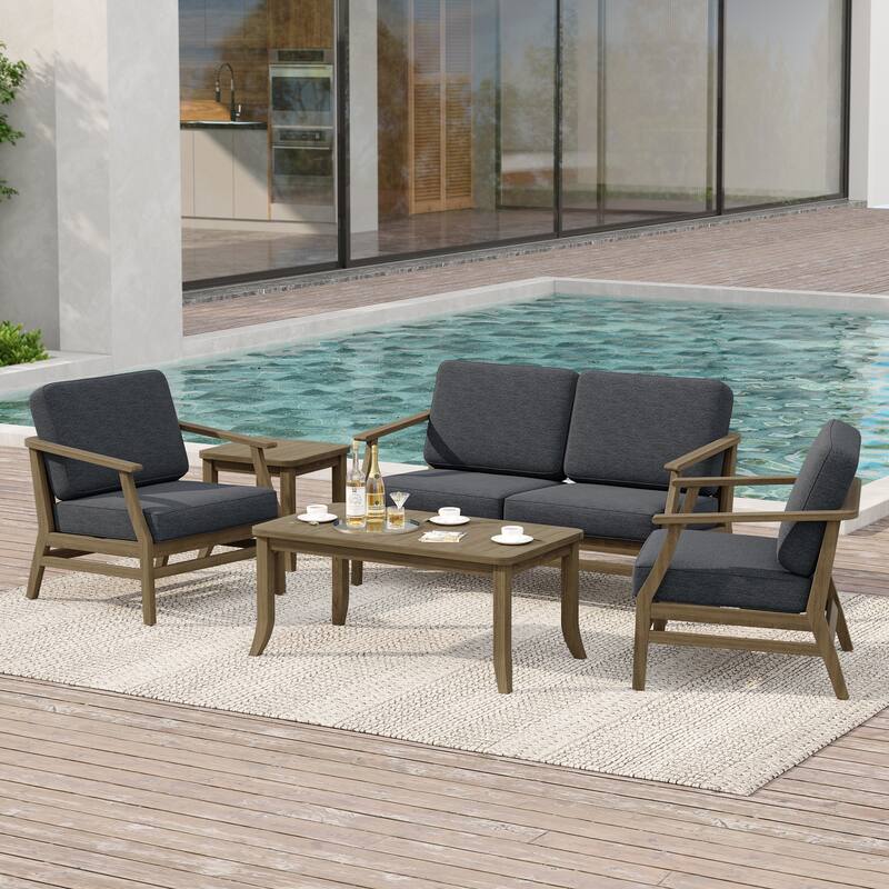 Outdoor Conversation Set Patio Chair, Loveseat with Tables