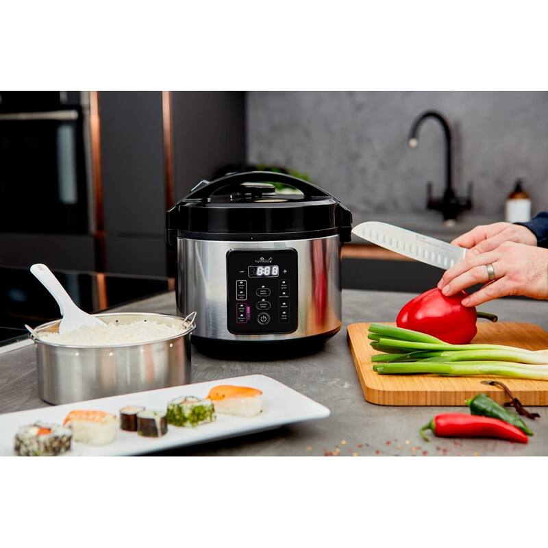 Rice Cooker with Ceramic Bowl and Advanced Fuzzy Logic, (5.5 Cups, 1