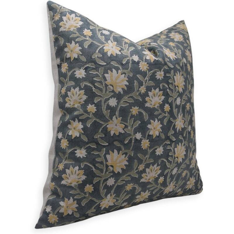 Fabdivine Linen Farmhouse Block print pillow Cover