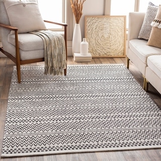 Livabliss Peggie Moroccan Chevron Cotton Area Rug