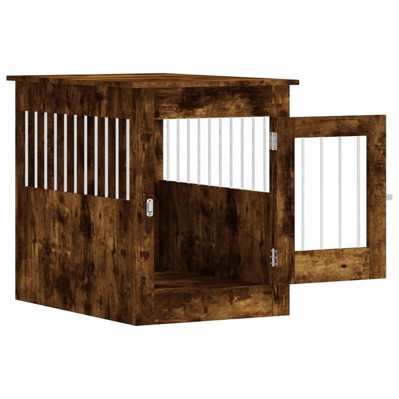 vidaXL Dog Crate with Door Doghouse Puppy Kennel Peg Cage Engineered Wood