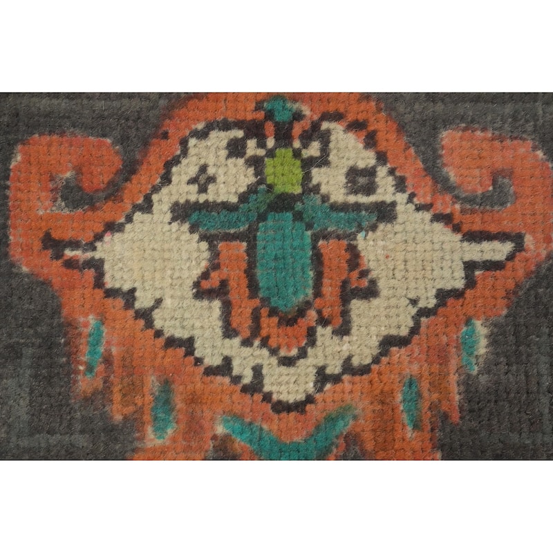 Hand Knotted Oriental 100% Wool Carpet Traditional Medallion Oranges & Rust Tabriz Area Rug - 9' 9'' X 6' 7''