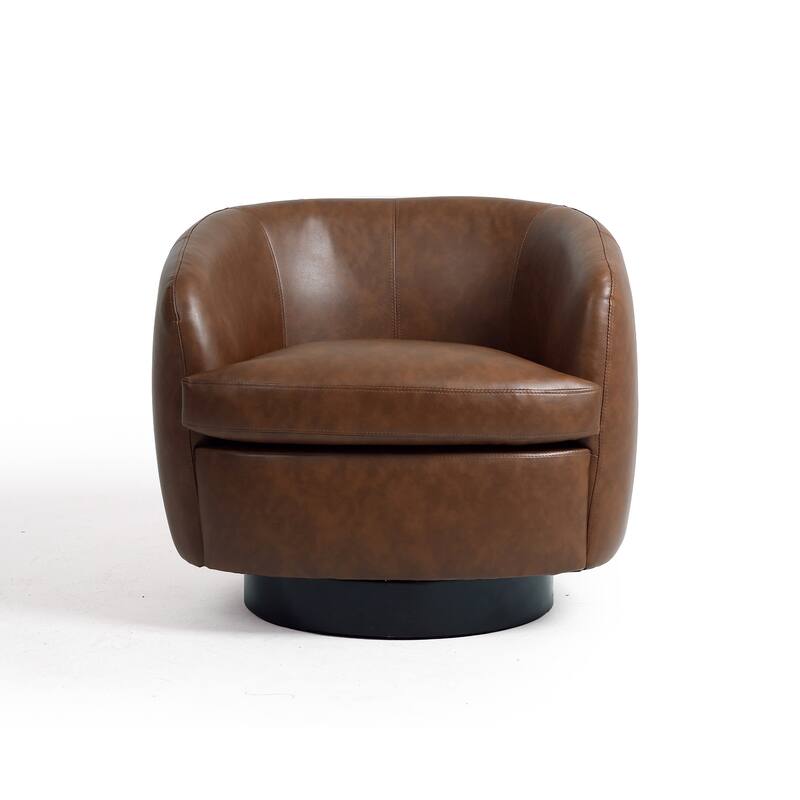 Upholstered Swivel Barrel Chair Set of 2