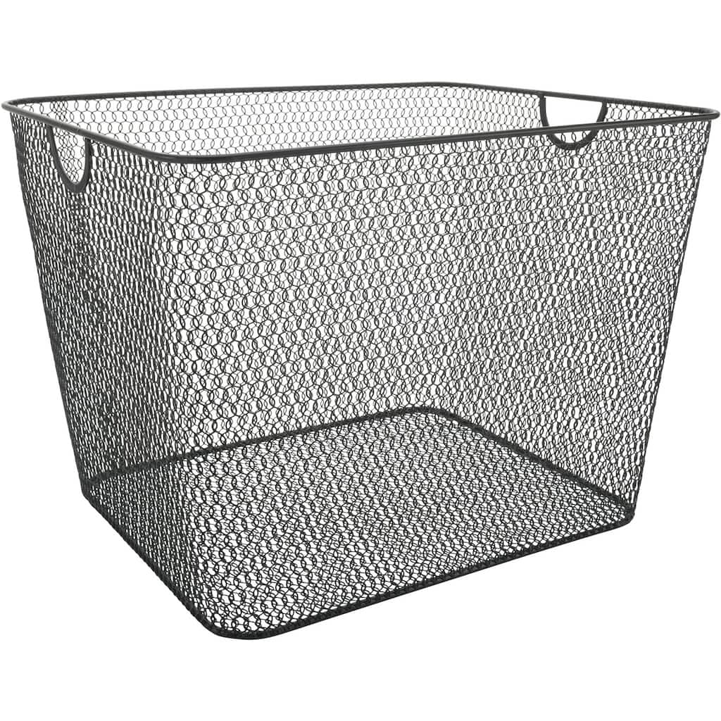 YBM Home Mesh Open Bin Storage Basket Organizer for Fruits, Vegetables, Pantry Items Toys, Pack of 1
