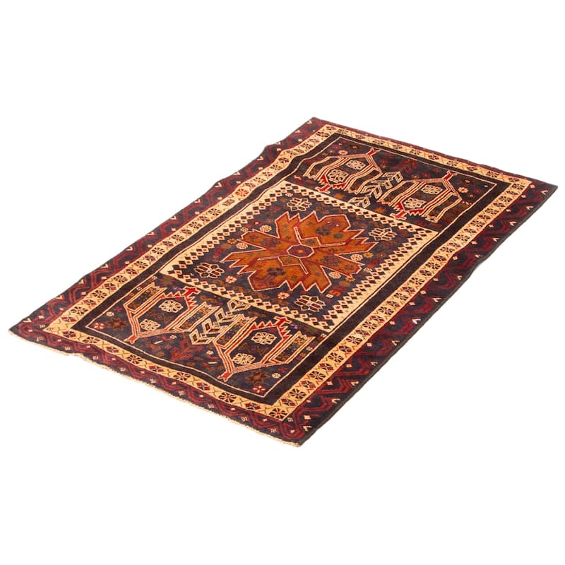 Teimani Black Rug 2'10" x 4'8" - 2'10 x 4'8