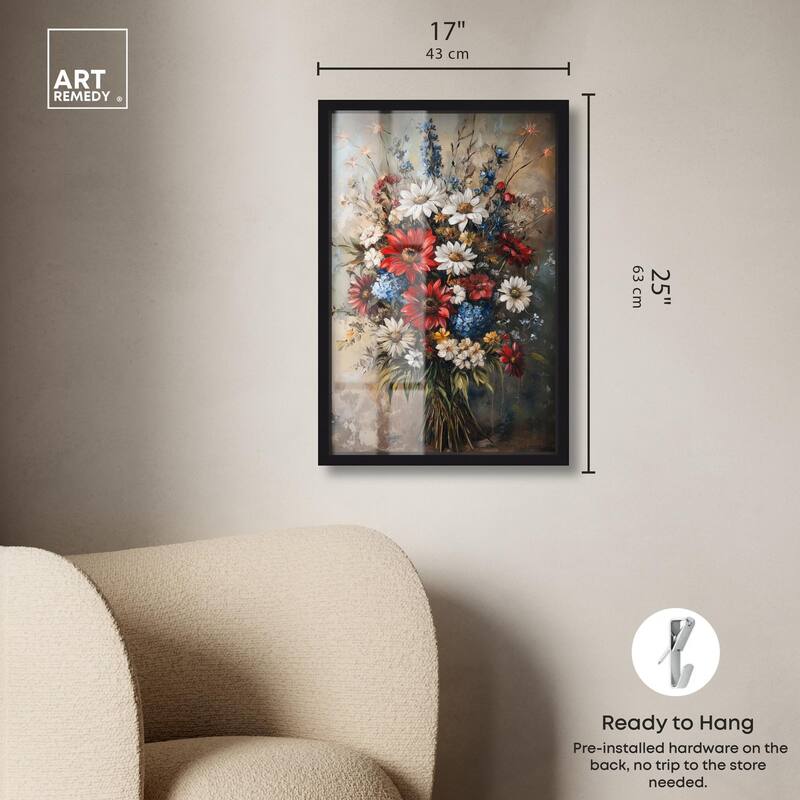 Symphony of Flowers II Shadowbox by Art Remedy