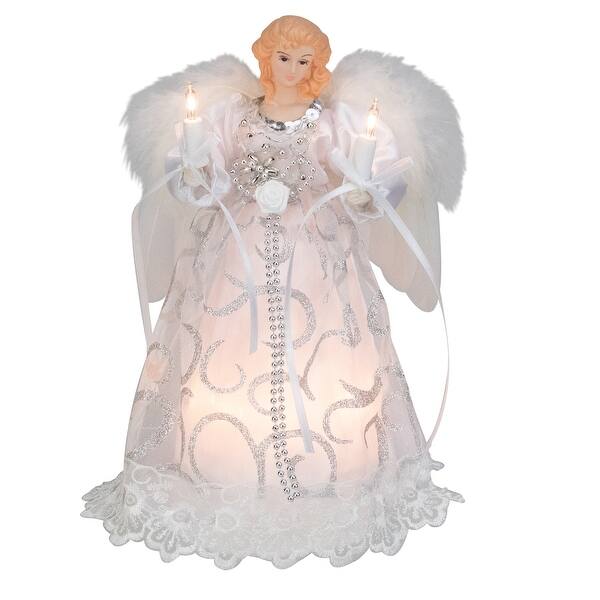 9 White And Silver Elegant Angel Christmas Tree Topper Overstock 30071153