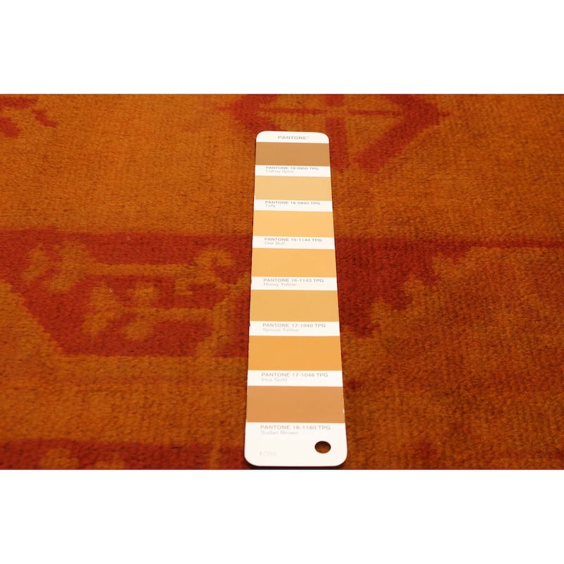 ECARPETGALLERY Hand-knotted Color Transition Gold Wool Rug - 2'7 x 6'10