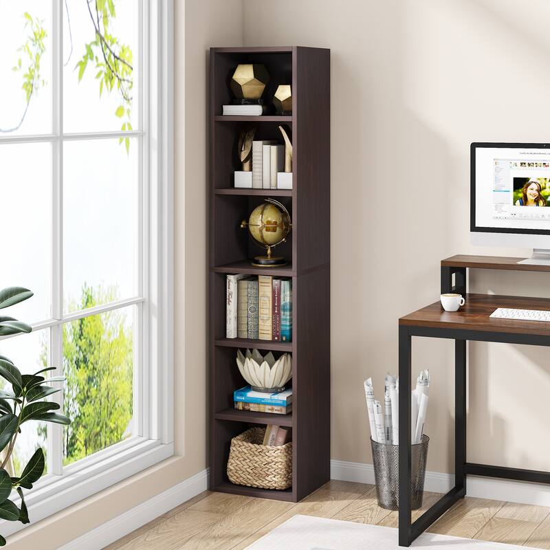 70.9 Inches Tall Corner Bookcase 6-cube Display Shelves