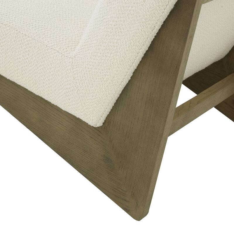 SAFAVIEH Couture Collection Nelly Ivory/Grey Scandinavian Accent Chair - 23" W x 31" D x 26" H