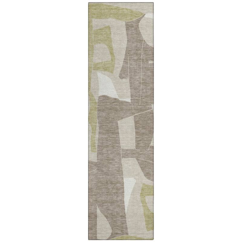 Machine Washable Indoor/ Outdoor Modern Crestone Chantille Rug