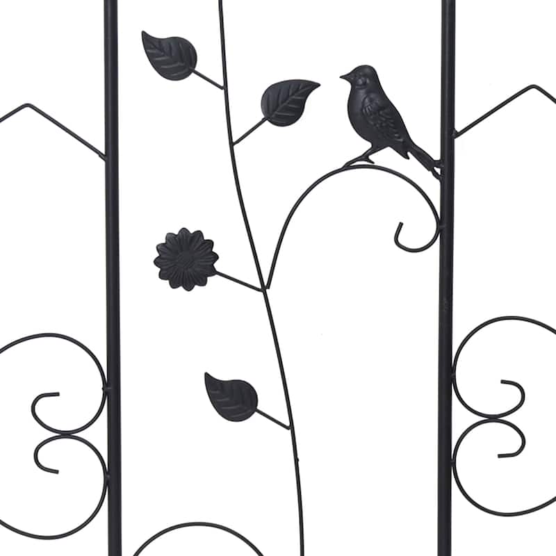 Tall Decorative Garden Fences Metal Garden Trellis Climbing (Set of 2) - 19.7x82.7 inch