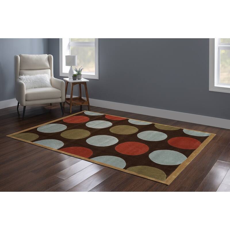 Hand Tufted Trio Collection Polka Dot Rug